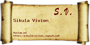 Sikula Vivien névjegykártya